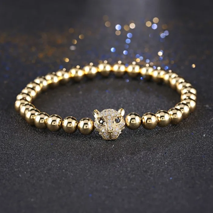 Лидер продаж 2016 браслеты с леопардовым принтом инкрустированные фианитами Будды