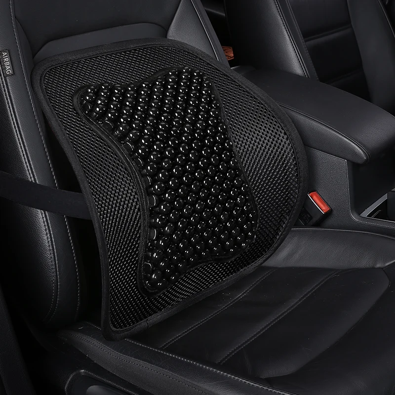 Автомобильная поясная подушка с деревянными бусинами дышащая Массажная для