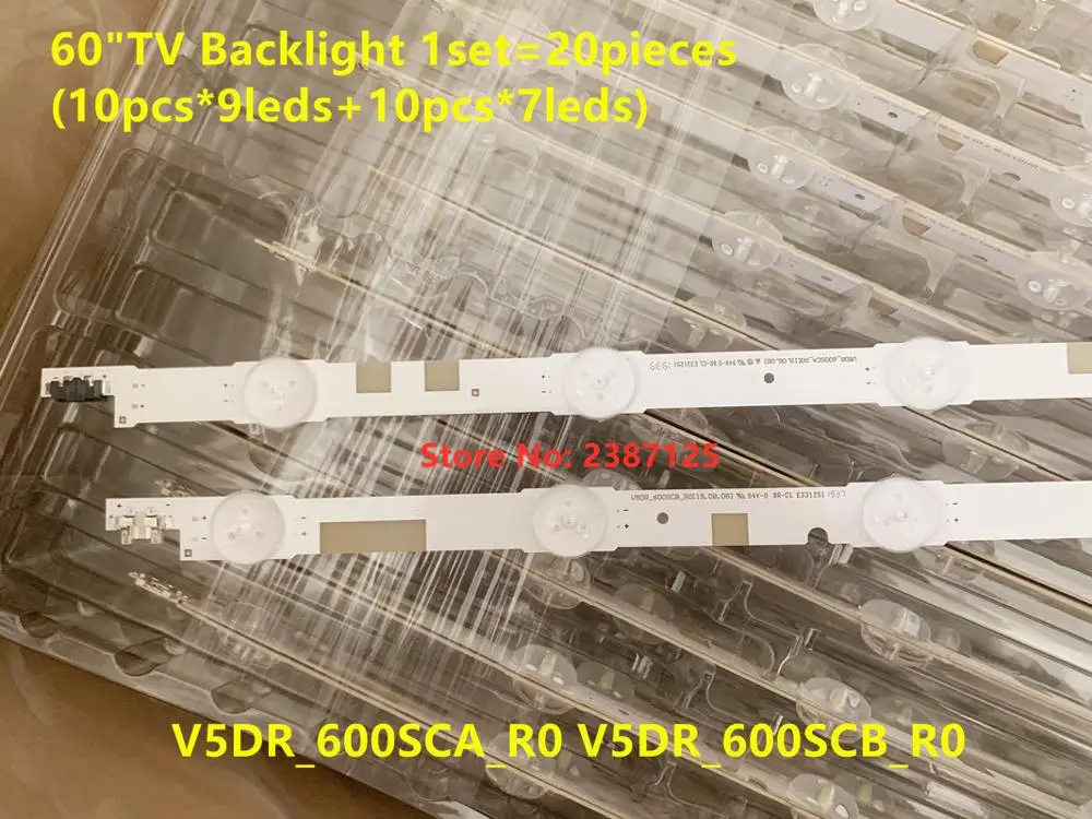 20 шт Светодиодная подсветка полосы 16 лампы для Samsung 60 &quotТВ UN60JS700D UN60JS8000 N60KU6300