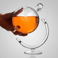 1000ml creative 3d globe crystal glass wine decanter crystal red wine decanter handmade for wine brandy whiskey with wine rack