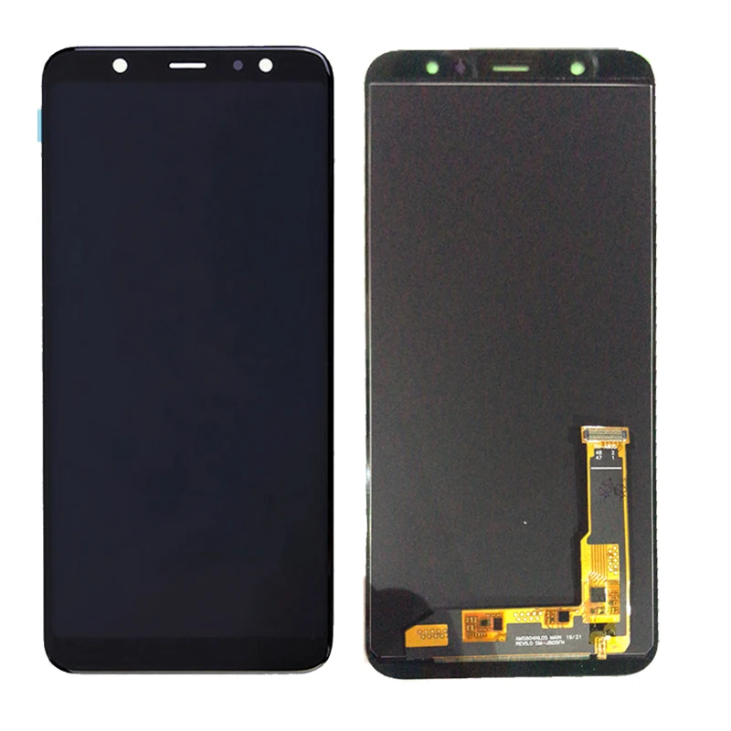 AMOLED для samsung Galaxy A6 Plus A605 ЖК-дисплей с кодирующий преобразователь сенсорного экрана в сборе - Цвет: TFT Black