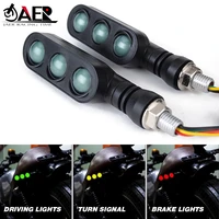 jaer 2pcs led turn signal lights emark approval 12v drl motorcycle indicators blinker rear brake light for universal
