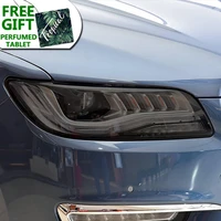 2 pcs car headlight protective film headlamp transparent black tpu sticker for lincoln mkz 2017 2018 2019 2020 accessories