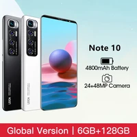 new cell phone note10 android smart phone 6gb 128gb telephone 4800mah battery 6 1 inch 4g 5g global version mobile phones