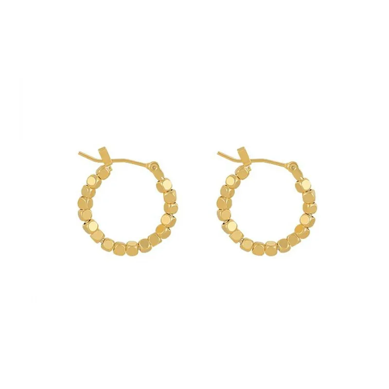 

Earring Needle Gold Temperament Korea Style Circle Earrings Small Hoop for Women Geometry Ear Studs Metal Earrings Jewelry