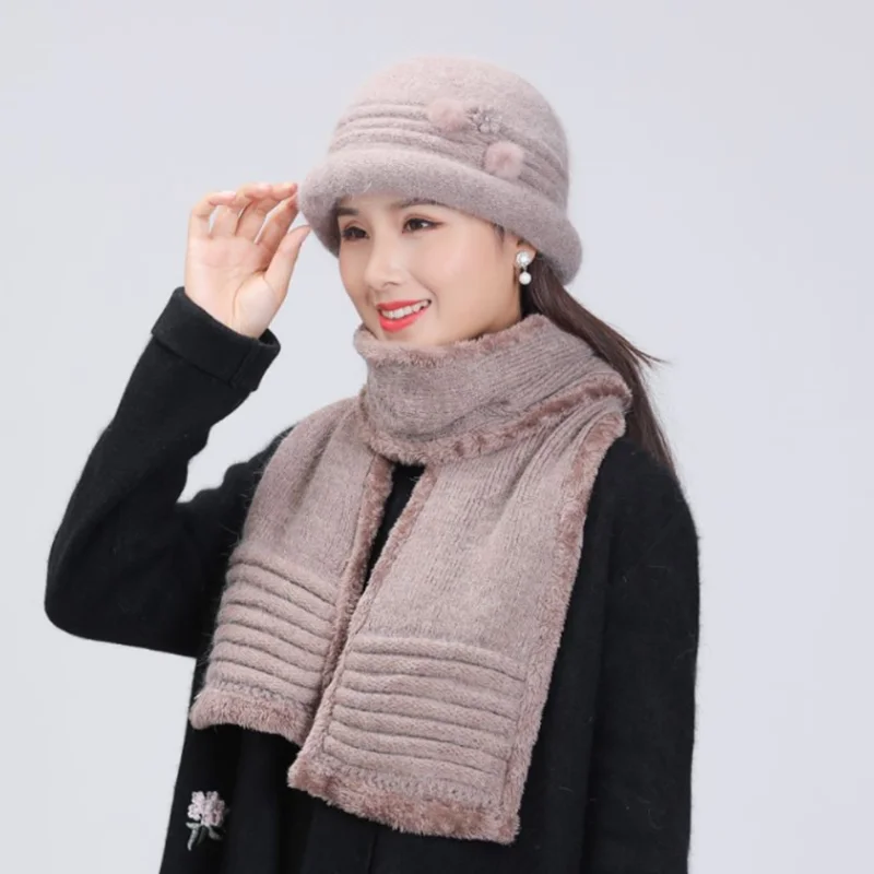 Зимняя женская Шапка-бини 2020 шарф теплая вязаная шерстяная шапка повседневная