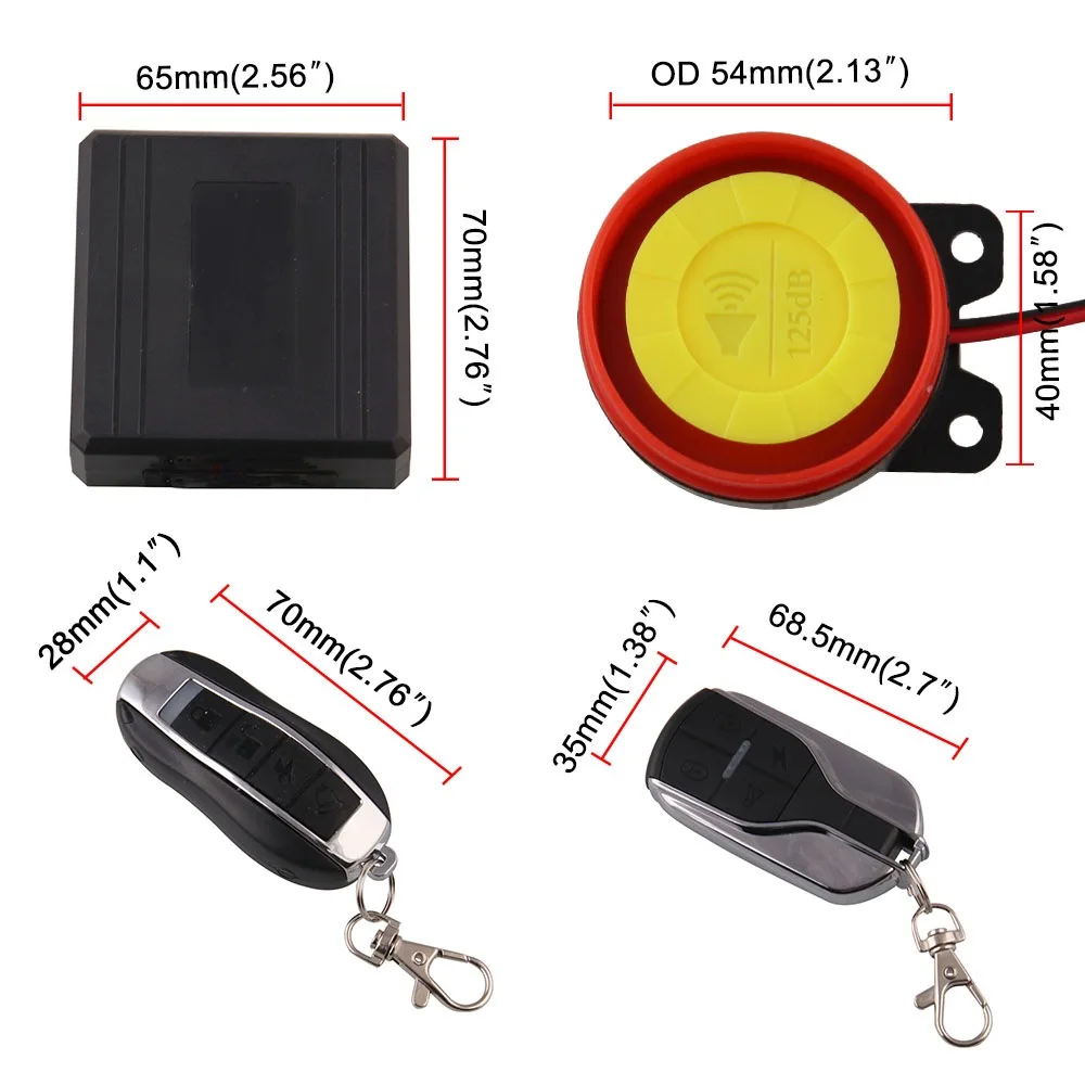 80 м автомобиля мотоцикла Противоугонный замок для велосипеда 12В универсальный