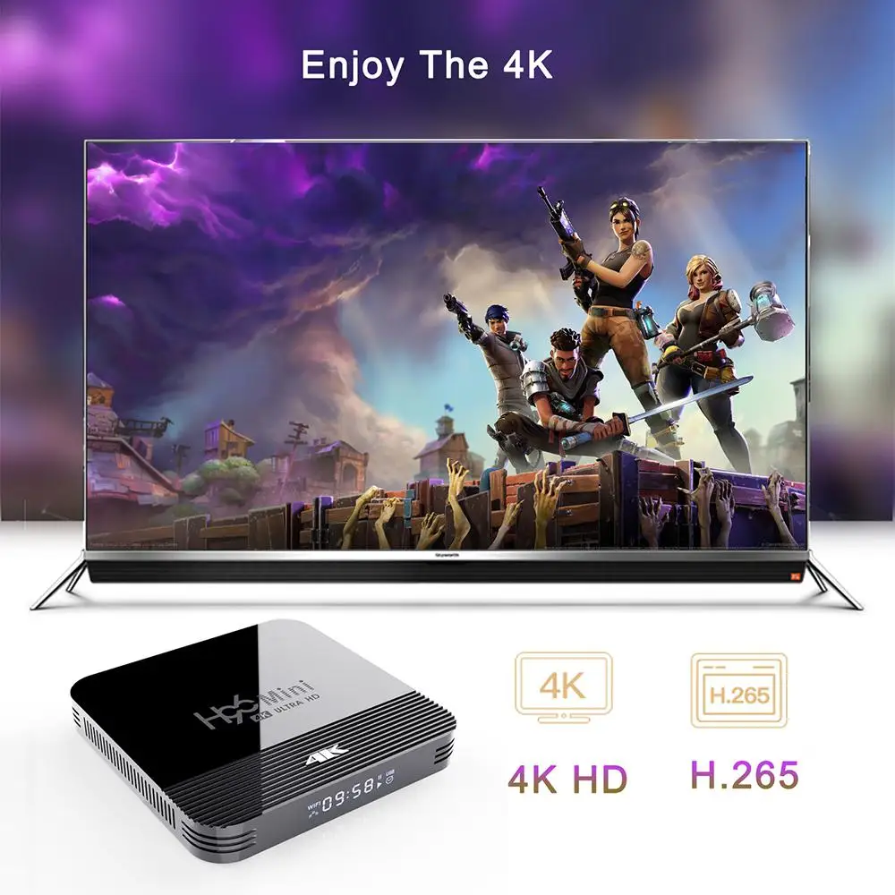 ТВ приставка acekool 1g/8g Двойной Wi Fi 2 4/5 0g Bt4.0 мультимедийный проигрыватель Smart Hd