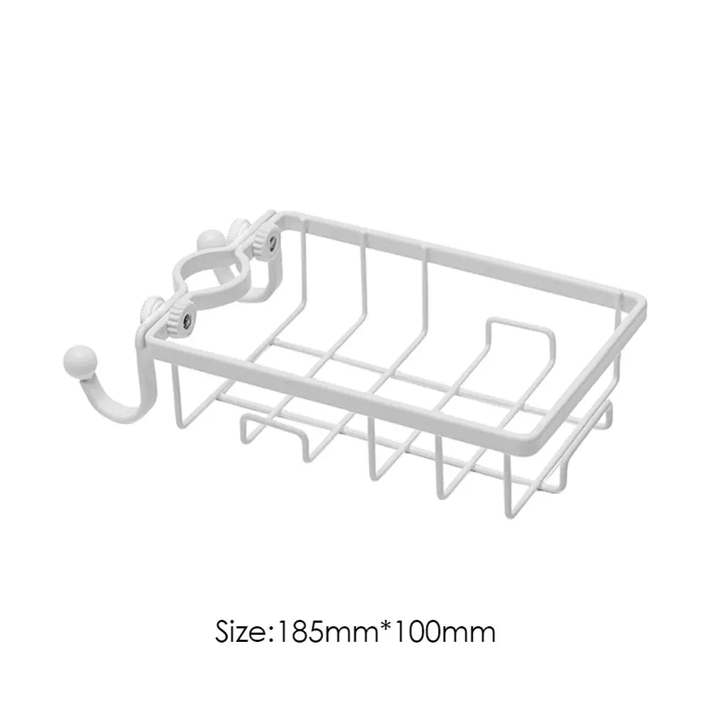 185x100mm Нержавеющая сталь Горячая раковина подвесной стеллаж для хранения держатель кран зажим Ванная комната Кухня Dishcloth клип полка слив сухое полотенце Органайзер - Цвет: 185x100mm