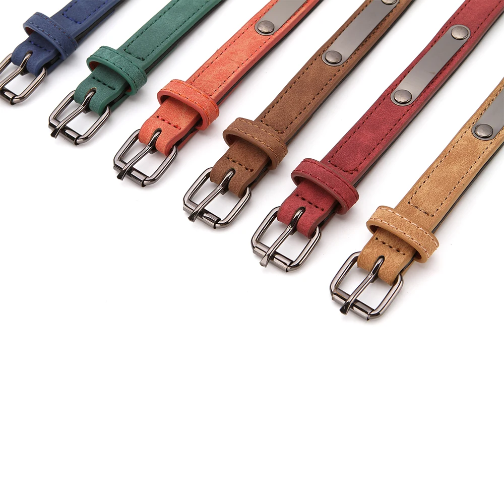 Кожаные ошейники для собак на заказ персонализированный ошейник домашних