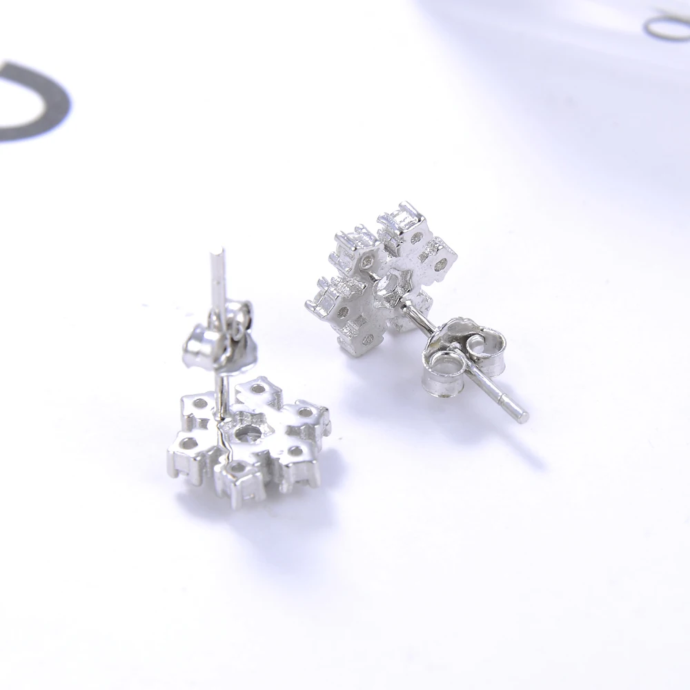 Женские серьги гвоздики из серебра 2020 пробы с фианитом|Серьги-гвоздики| |
