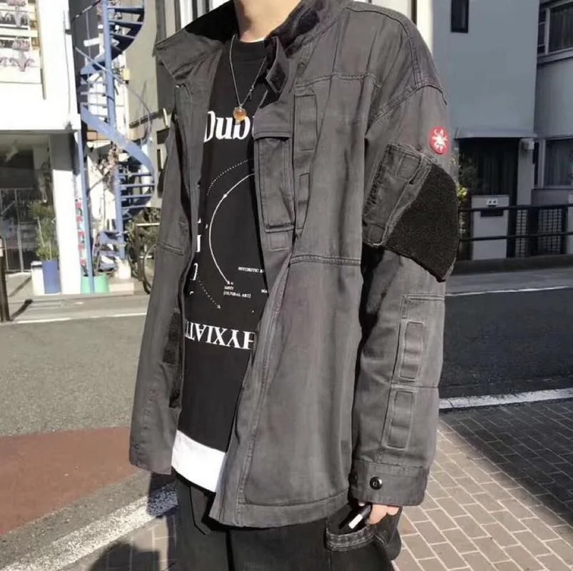 

22SS Velcro Multi-pocket Tooling Cavempt Jackets Men Women EU Size 100% Cotton Cavempt Coat High Street Justin Bieber Techwear