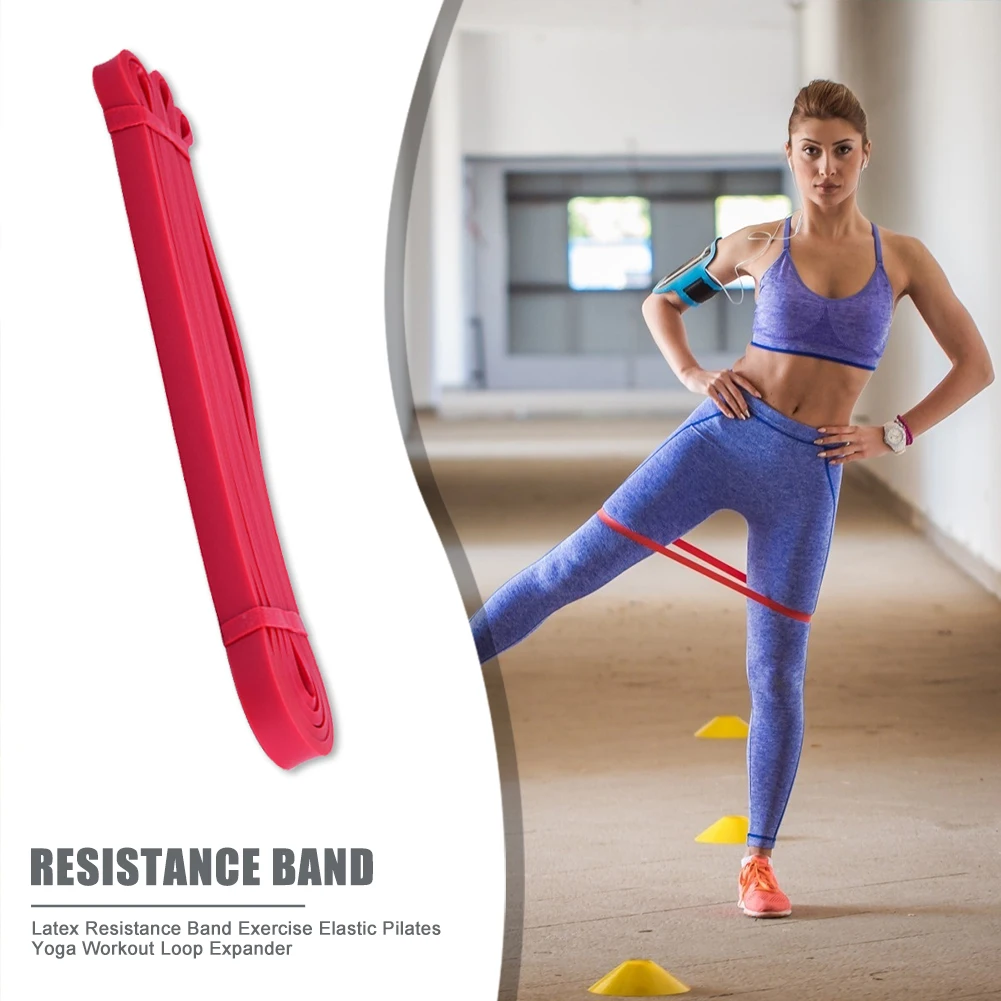 

Latex Resistance Band Exercise Elastic Workout Loop Strength Training Expander Pilates Tension Pull Rope Fitness Equipment