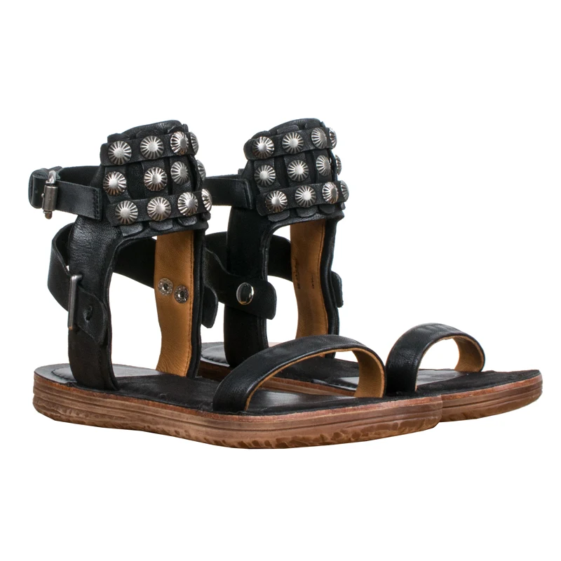 Prova Perfetto женские сандалии гладиаторы из натуральной кожи в стиле ретро с ремешком