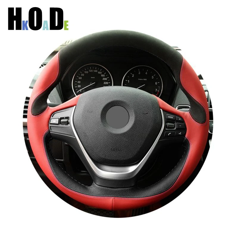 

For BMW 316i 320i 328i 320d F20 F45 F30 F31 F34 F32 F33 F36 Black Hand-stitch Car Steering Wheel Cover