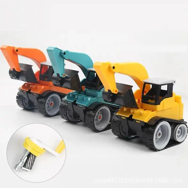 Hand Shake Pencil Sharpener Children Learning Stationery Cartoon Assembling Excavator Manual | Канцтовары для офиса и дома