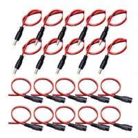 10pcs 5 5x2 1mm 24cm 12v 5a dc power male female jack cable adapter for cctv security camera