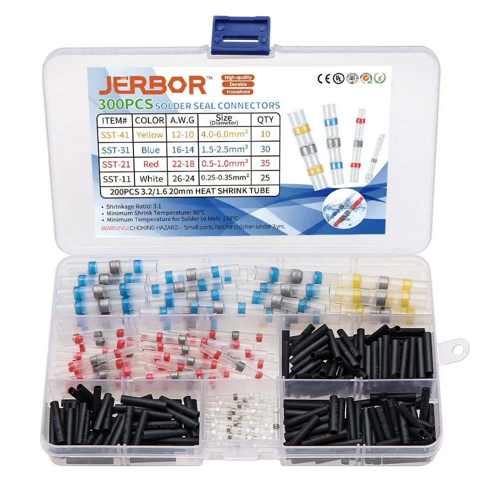 640 шт. разъемы для уплотнения припоя термоусадочные стыковые изолированные