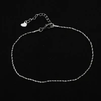 1 piece stainless steel anklet silver tone simple elegent summer beach fashion jewelry feet chain gifts for jewelry accessories
