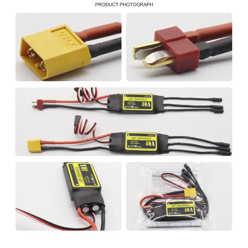 xf30a xf40 30a 40a бесщеточный esc t xt60 разъем дл
