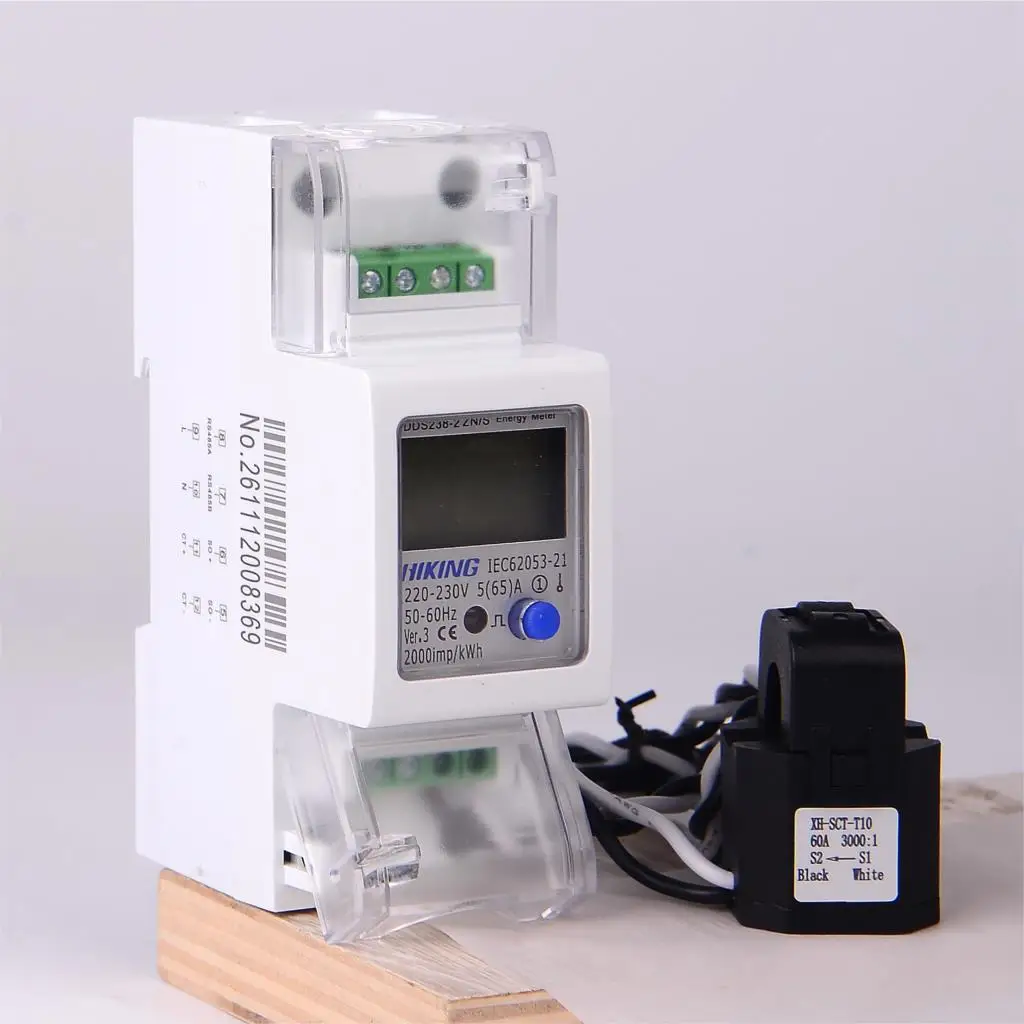 5 (65) A 220V 230V 50Hz 60Hz однофазный Сплит CT мультифункциональная din рейка кВт/ч Ватт час