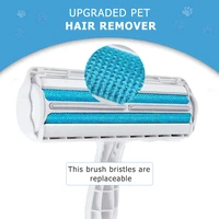 hair roller remover lint brush 2 way dog cat comb tool convenient cleaning dog cat fur brush base home furniture sofa clothe pet