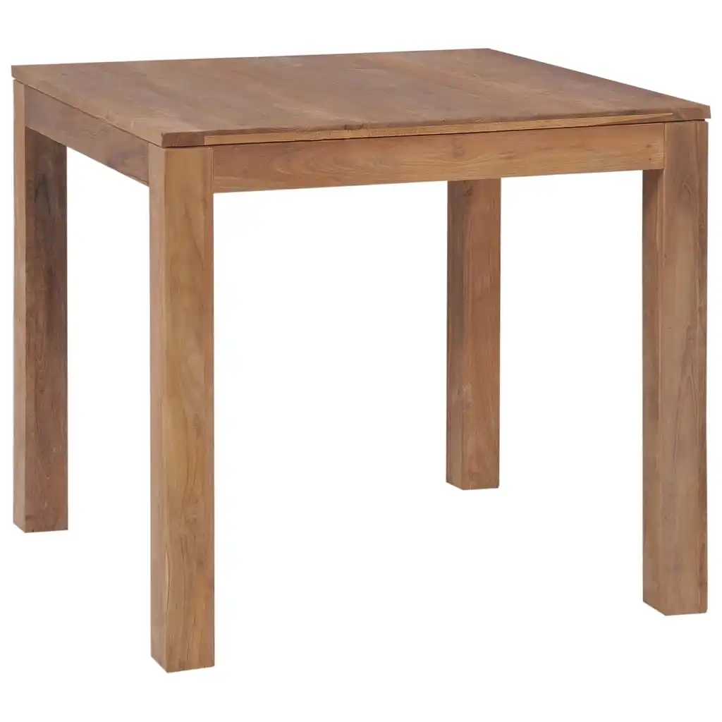 

Dining Table Solid Teak Wood with Natural Finish 32.3"x31.5"x29.9"