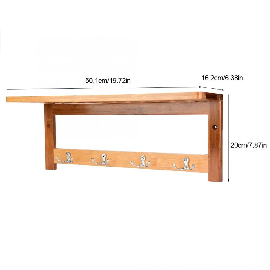 Настенная вешалка для одежды полотенец полка с крючками ванная комната прихожая