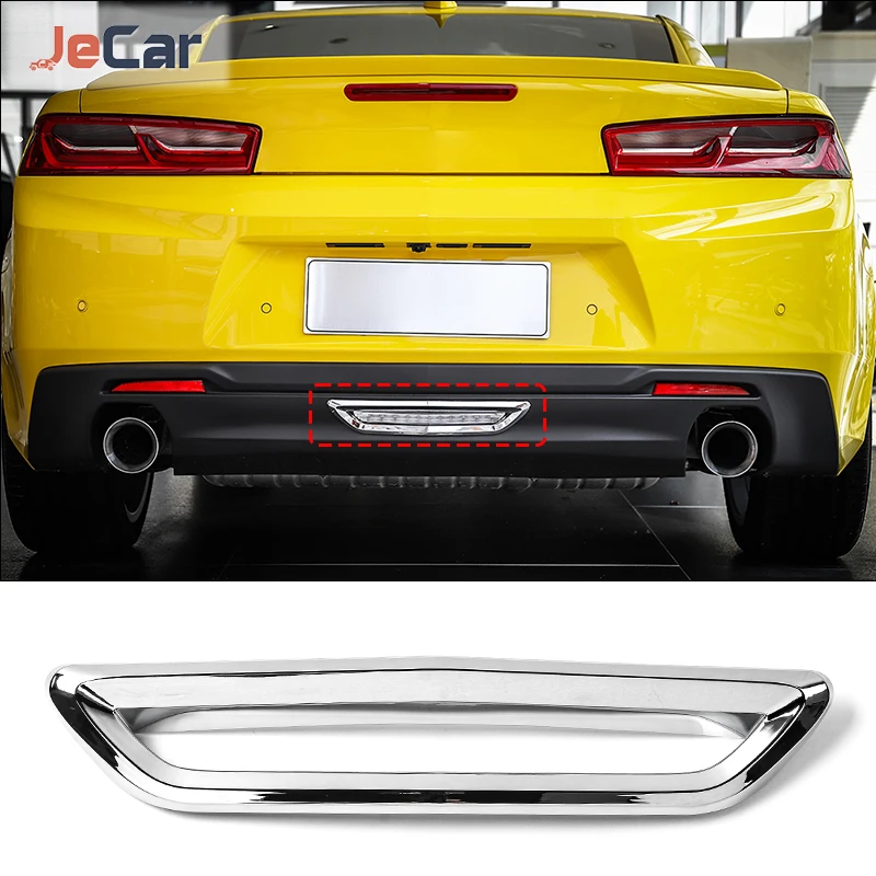 

ABS Автомобильный задний бампер, фара пилота светильник противотуманный хвост, украшение, наклейки на крышку для Chevy Camaro 2017 +, внешние аксессу...