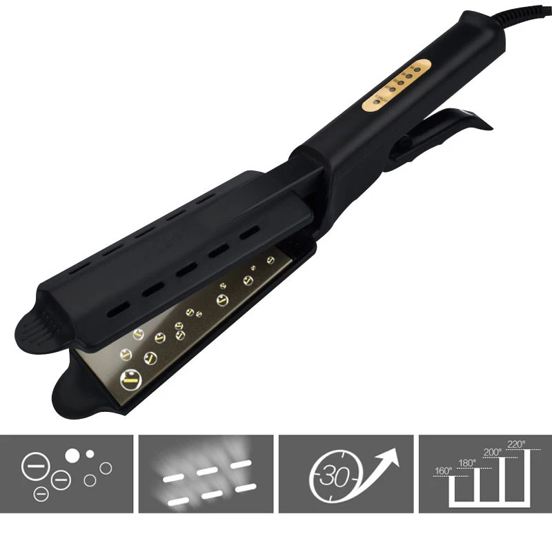infrared hair iron Профессиональный электрический выпрямитель для волос 4 передач регулировка температуры волос плоский Утюг выпрямление волос Паровая керамическая паровая укладка