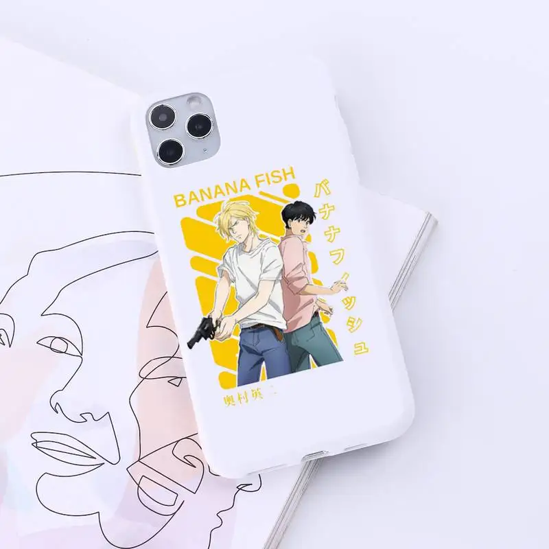 

Japan Anime Banana Fish Anime art Phone Case Candy Color for iPhone 6 7 8 11 12 s mini pro X XS XR MAX Plus