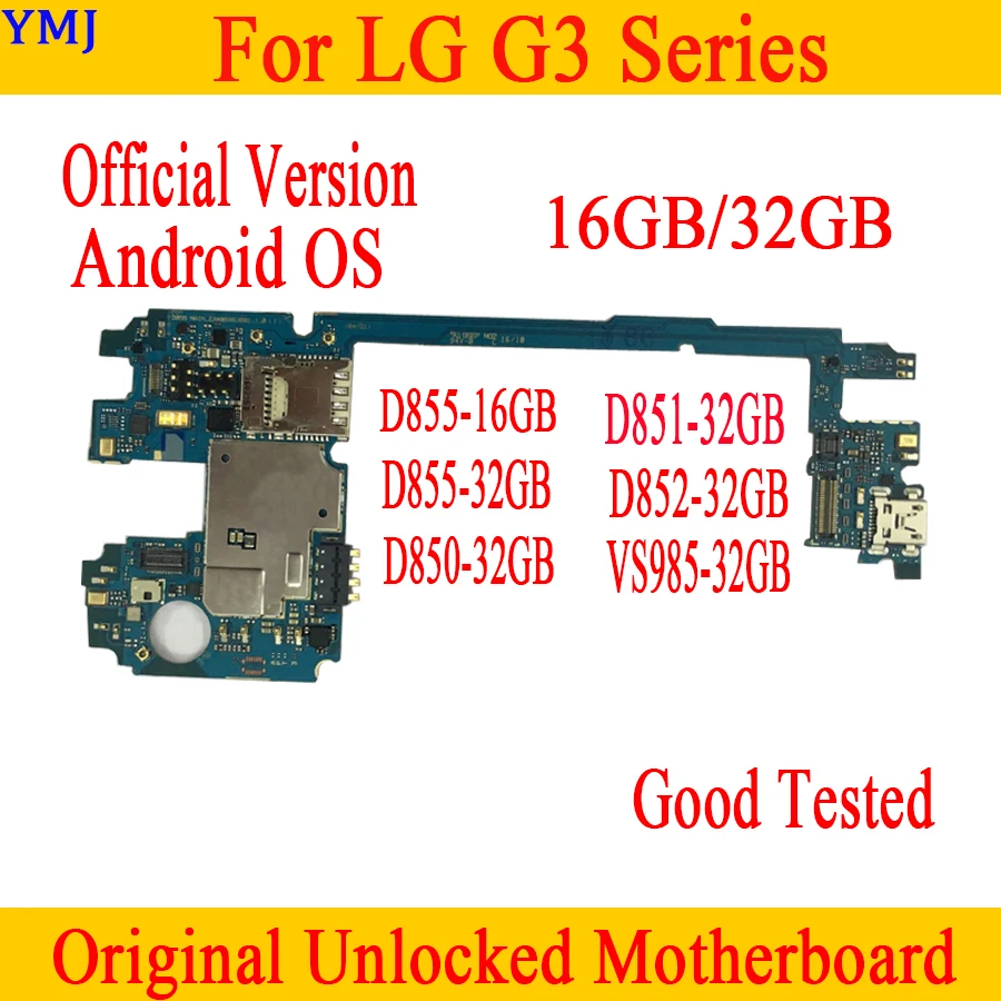 С ОС Android для LG G3 D855 D852 D851 D850 VS985 материнская плата с полными ЧИПАМИ оригинальная