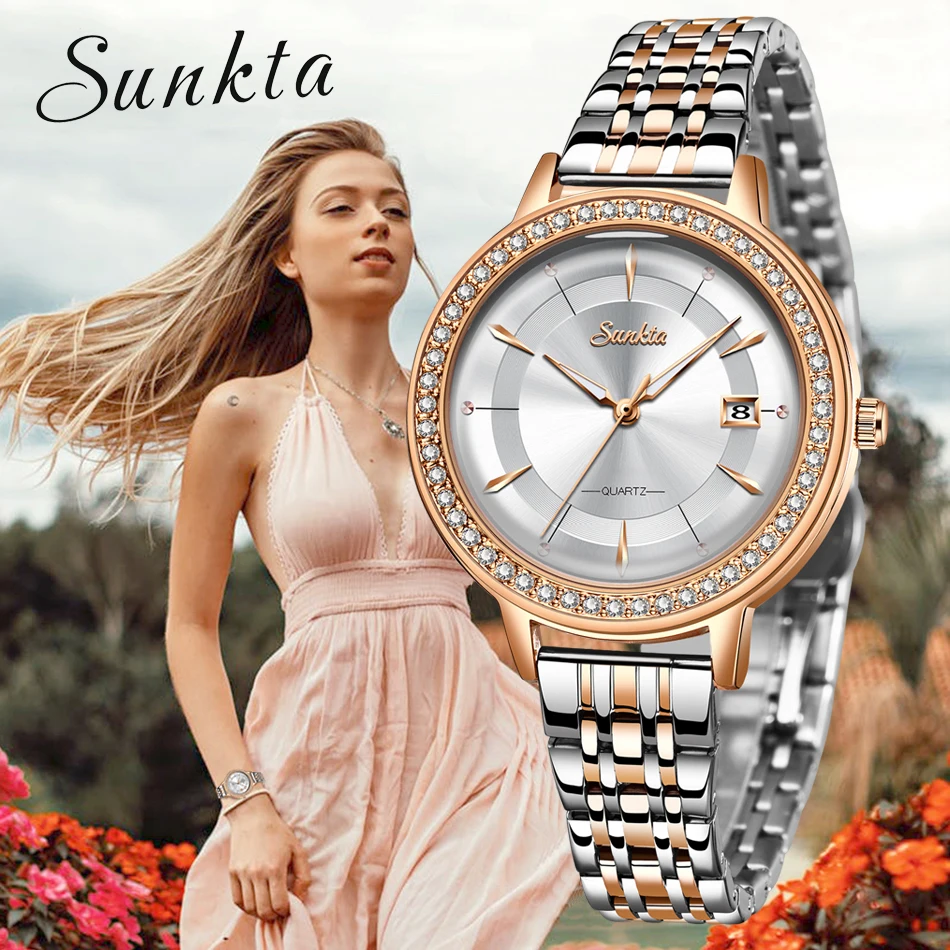 Лидер продаж брендовые роскошные женские часы с браслетом модные кварцевые