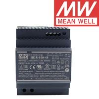 original mean well hdr 100 48 meanwell 48v dc 1 92a 92 2w ultra slim step shape din rail power supply