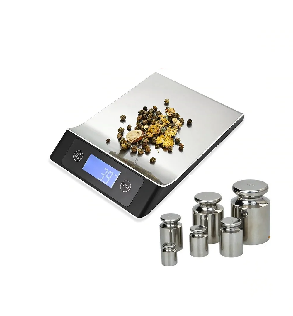 Хит продаж портативные весы из нержавеющей стали 15 кг/1 г цифровые кухонные с