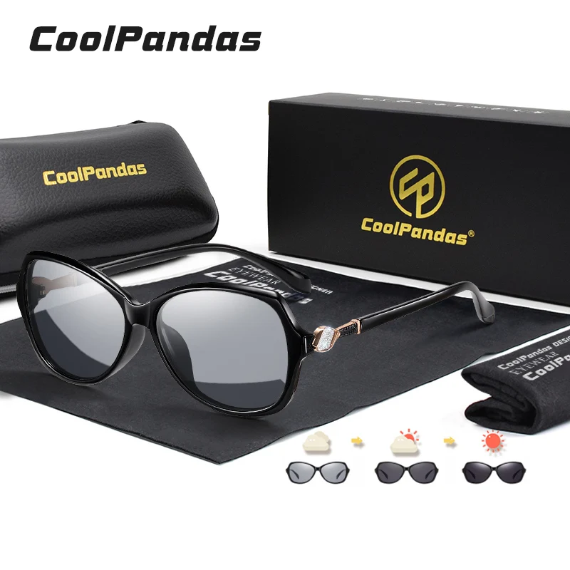 

2022 New Fashion Diamond Frame Photochromic Sunglasses Women Polarized Sun Glasses Oval Female Glasses oculos de sol feminino