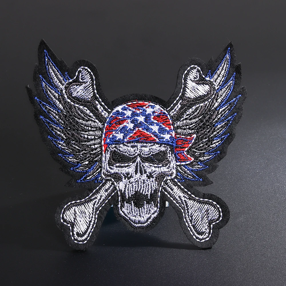 Нашивка для мотоциклетной одежды Eagle punk с черепом Готическая куртка джинсовая