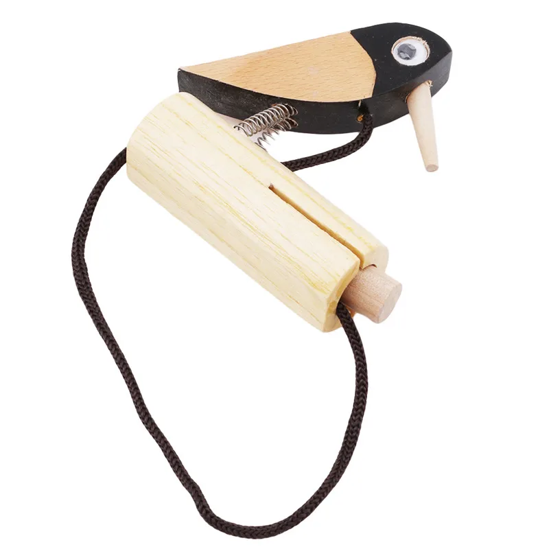 Натуральная деревянная игрушка традиционные погремушки в виде птиц кастрюли