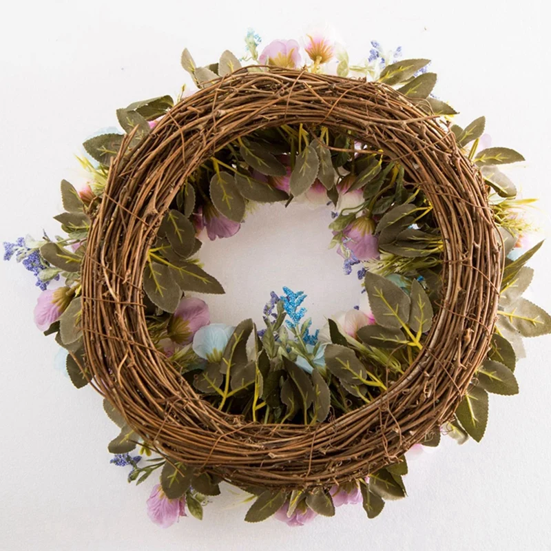 

Artificial Rose Flower Wreath for Spring&Summer Front Door Decor,Garland for Window/Wedding Hanging Ornament