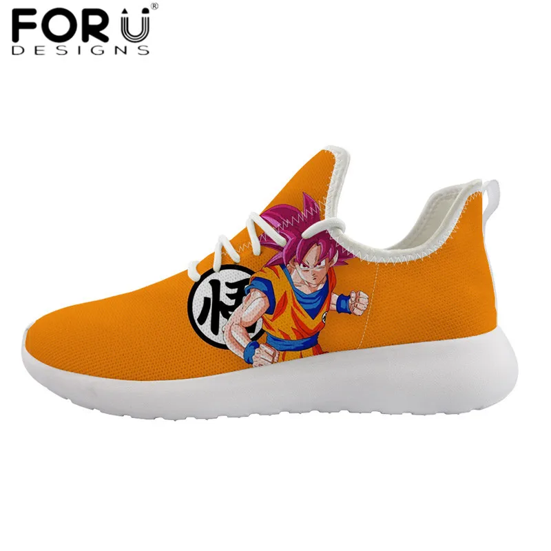 FORUDESIGNS/Повседневное Мужская обувь с рисунком из аниме принт Dragon Ball Z Обувь с дышащей сеткой вязать кроссовки для мальчиков-подростков; классные Саян Защита от солнца Гоку Вегета Туфли без каблуков - Цвет: HMA406Z61