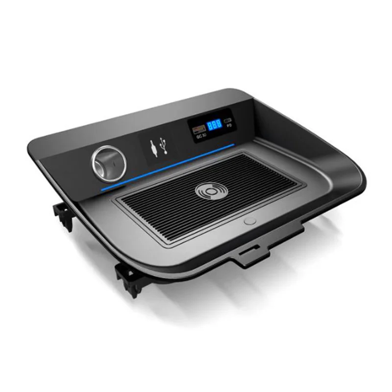 Автомобильное беспроводное зарядное устройство для Toyota RAV4 2019-2021, быстрая зарядка через USB с портом QC3.0 + PD, 15 Вт + 18 Вт + 18 Вт