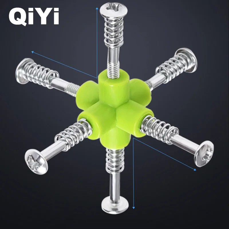 QIYI Cubo m&aacute;gico 2x2x2 3x3x3 4x4x4x4 Cubo m&aacute;gico calcoman&iacute;as profesionales y brillante de Color s&oacute;lido rompecabezas Speed Cubo juguetes para los ni&ntilde;os-2