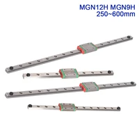linear guide rail mgn12h mgn9h 200 400 350mm stainless steel carriage slider block 3d printer parts for blv mgn cube cnc axis