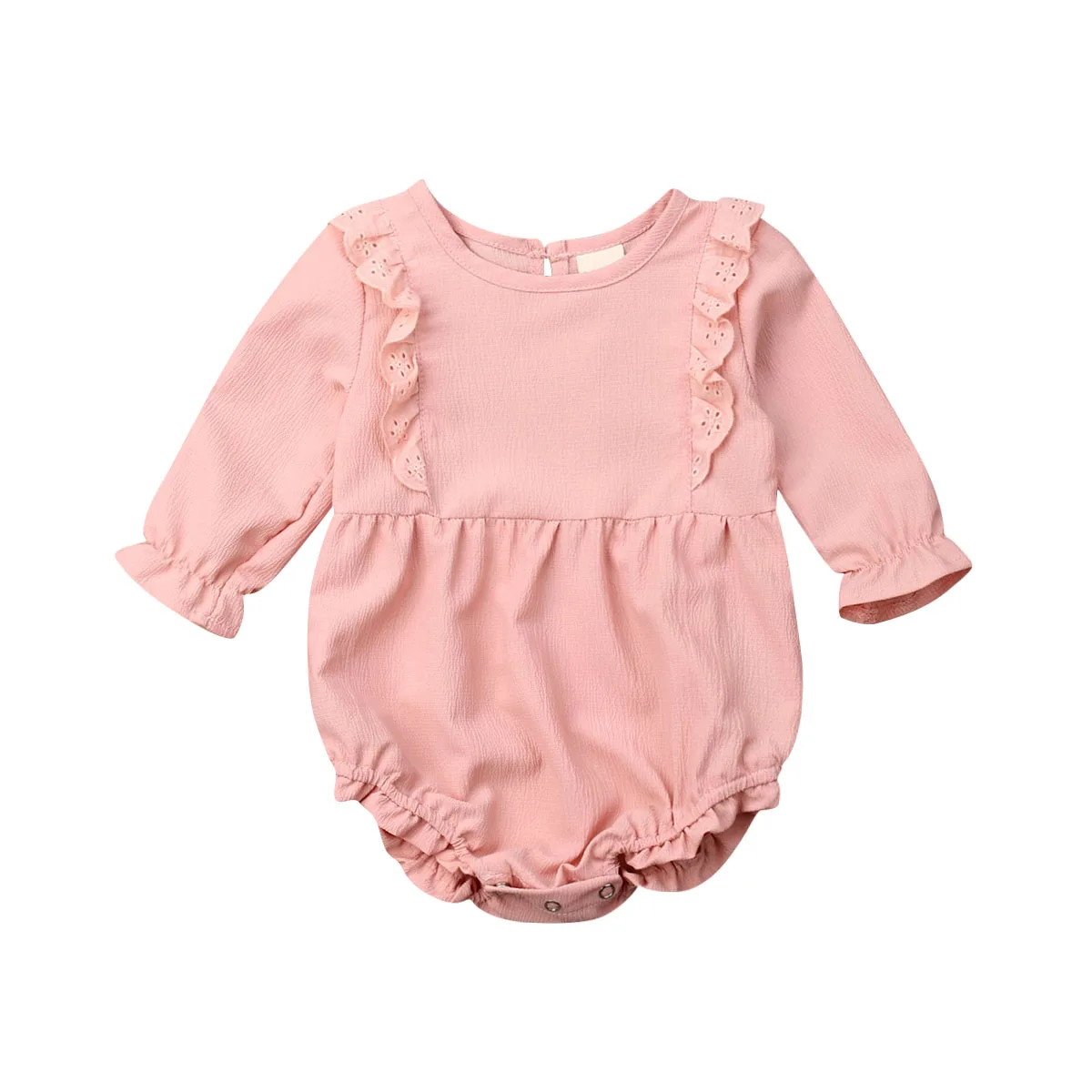 

0-24M Baby Cotton One-piece Bodysuit Clothes Newborn Babies Girl Long Sleeve Lace Jumpsuit Overall Outfit Autumn