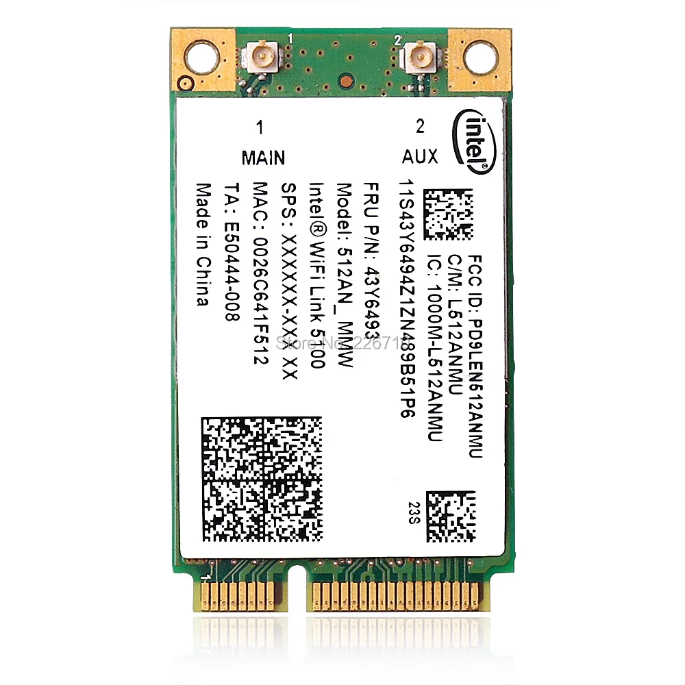 5100AGN 512AN_MMW Беспроводная 802.11N 300 Мбит/с PCI E Wi Fi LAN карта для Lenovo X200 T400 E43 E43A E43L G450L W500 R500