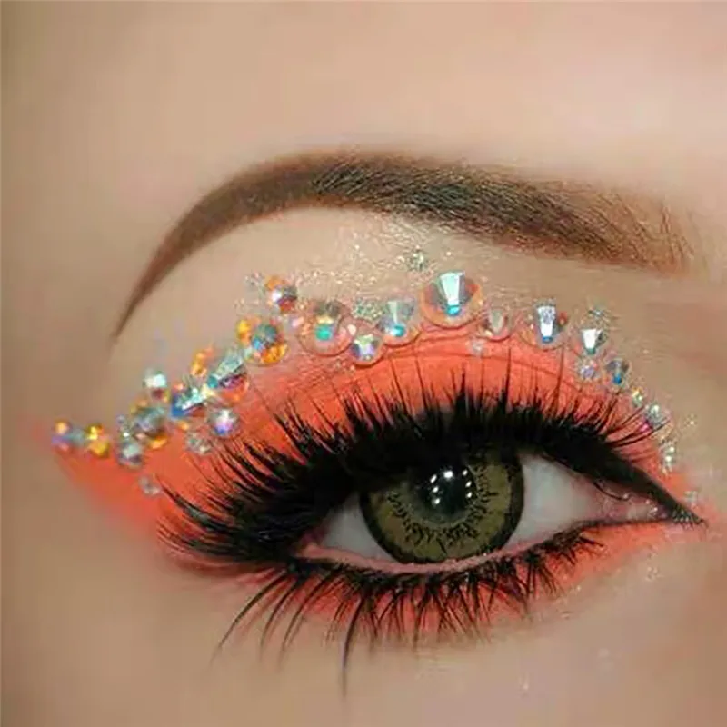 Модные женские туфли Татуировка бриллиант для макияжа подводки глаз и стикером с