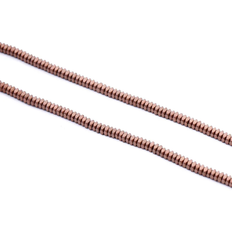 Красочные Квадратные Свободные бусины с покрытием из Натурального Гематита 2*2*1