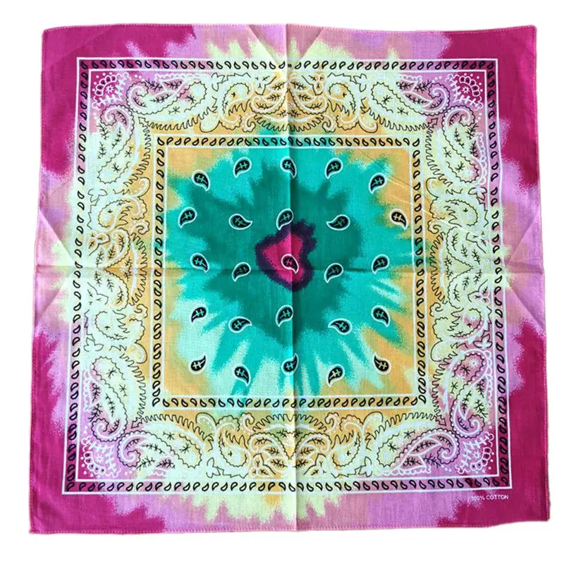 Разноцветный галстук краска бандана обертывание головы Радуга Вихревой Пейсли