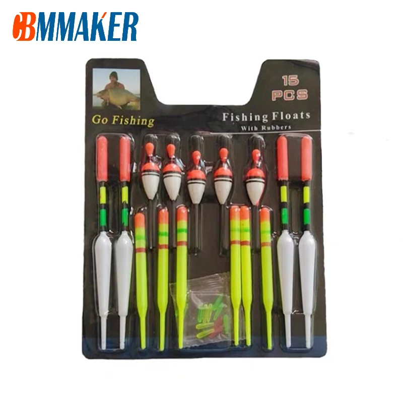 

15 шт., вертикальный буй разных размеров для рыбалки