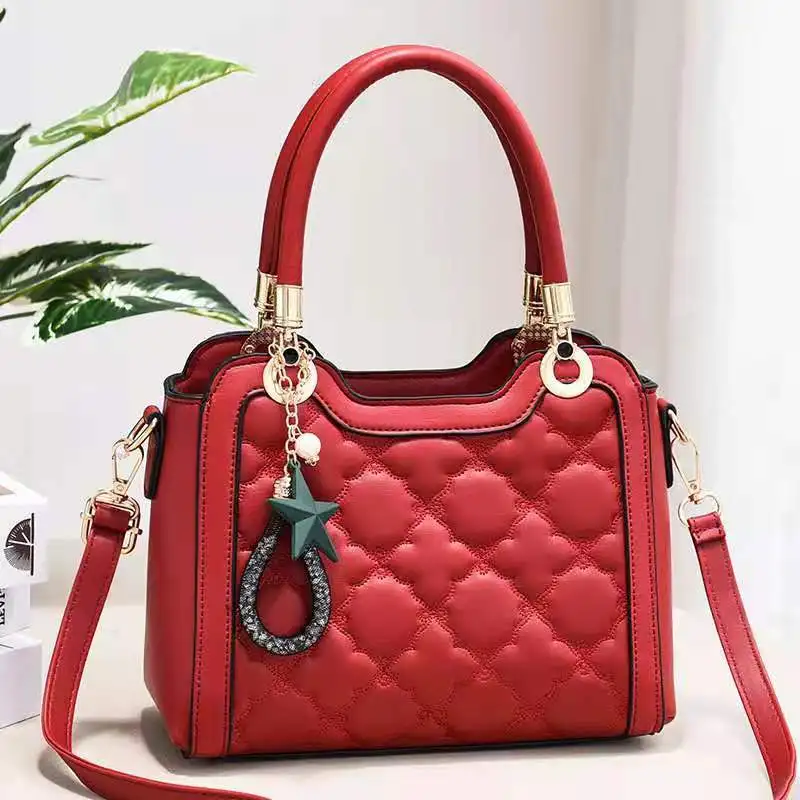 

New Fashion Trend 2021 Simplicity Women Large Capacity Handbags Casual Ladies Crossbody Tote Bags Lozenge Bucket Bag Bolso Mujer